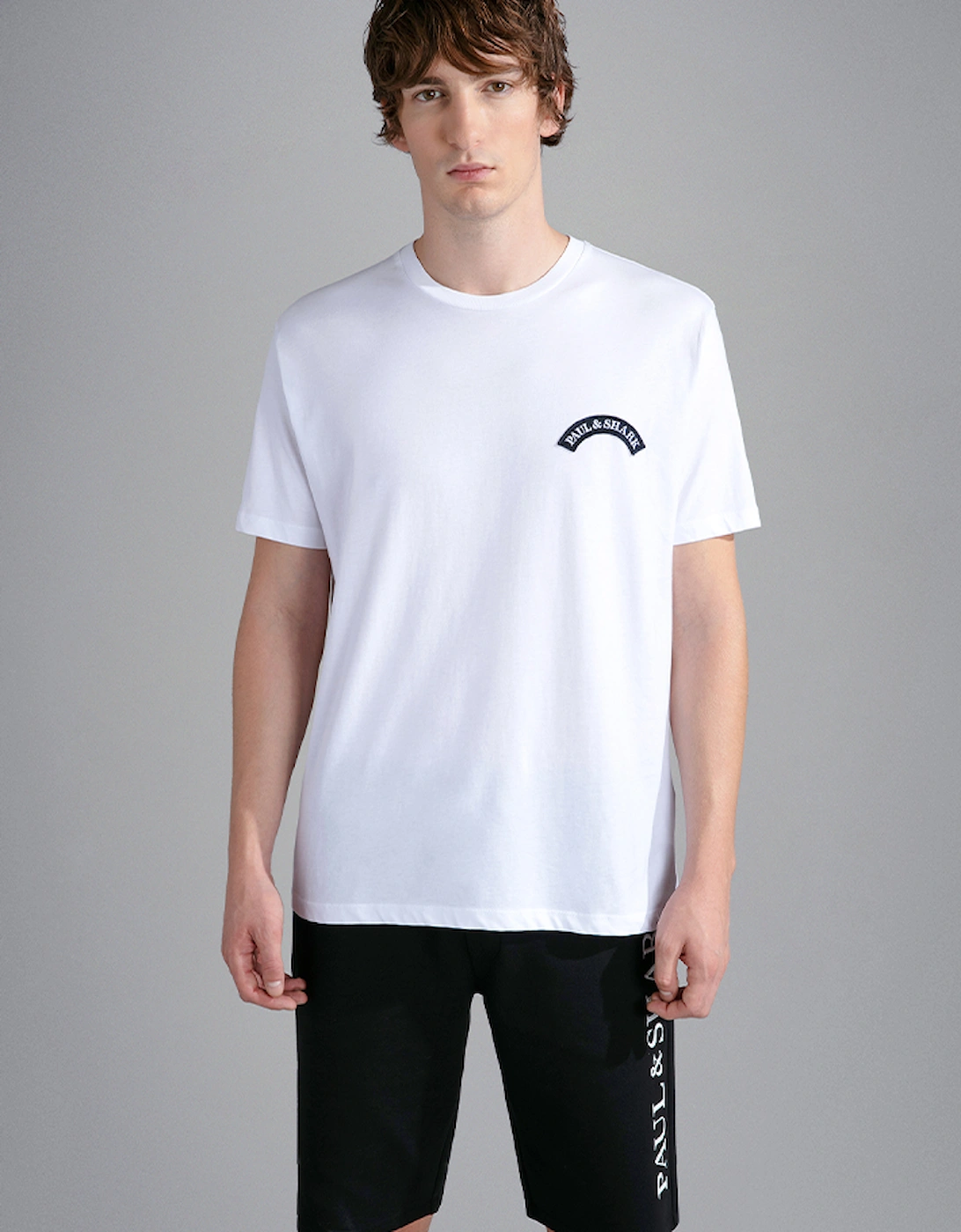 Men's Cotton T-Shirt with Shark Print and Patch, 4 of 3