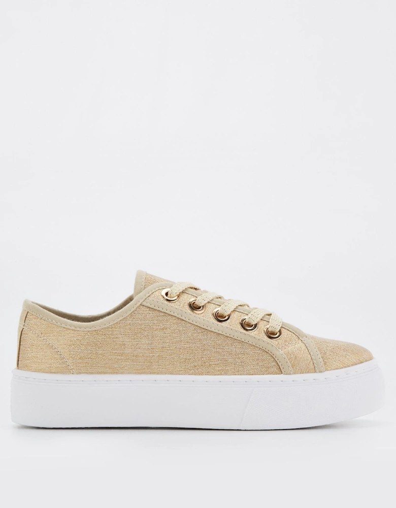 Canvas Lace Up Trainer