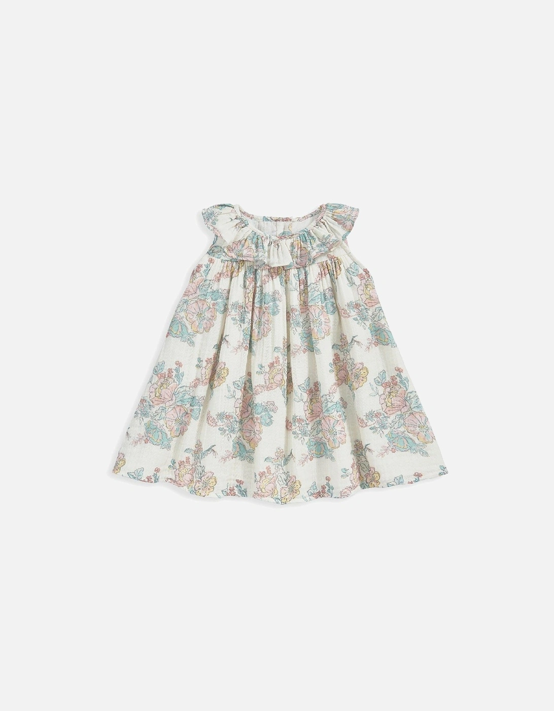 Baby Girls Rose Scallop Collar Dress - Multi, 2 of 1