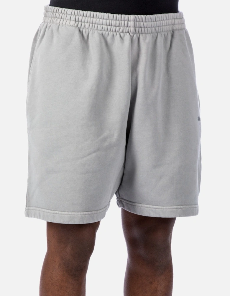 BB Logo embroidered Cotton Shorts in Grey