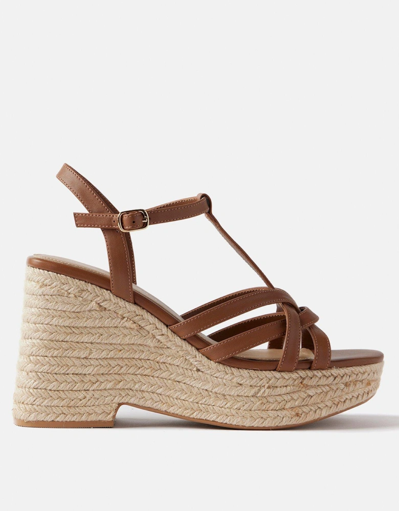 Mol Tan Leather Wedges