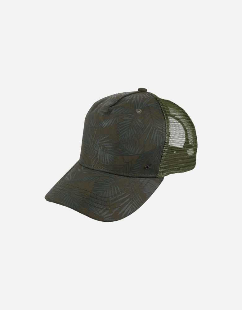 Mens Tassian Palm Print Trucker Cap