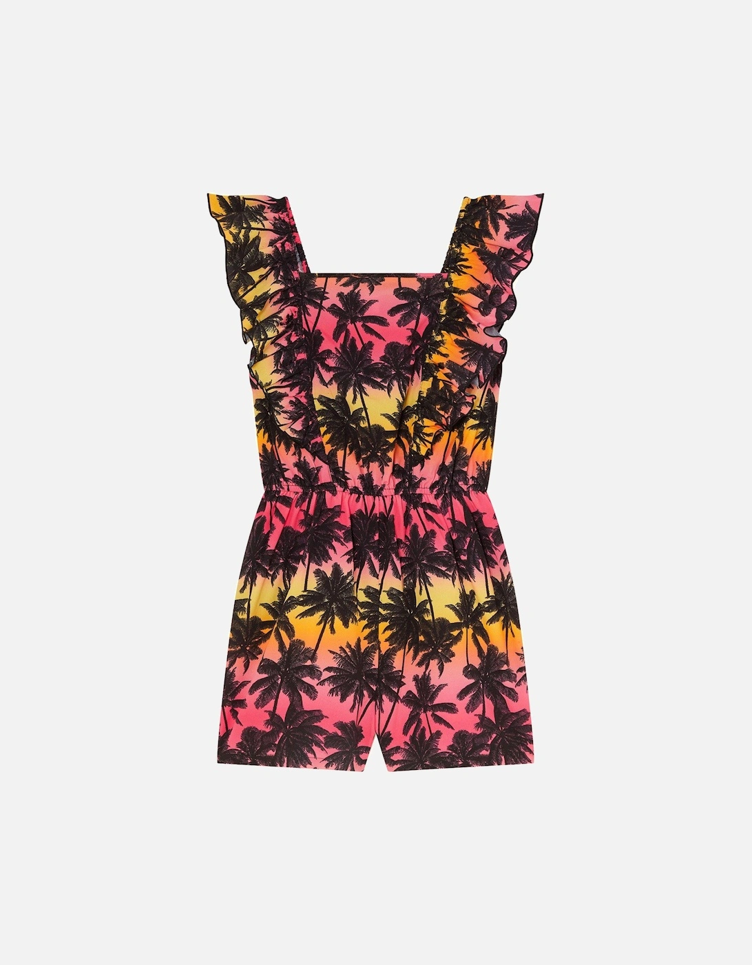 Girls Ombre Palm Playsuit - Multi, 2 of 1