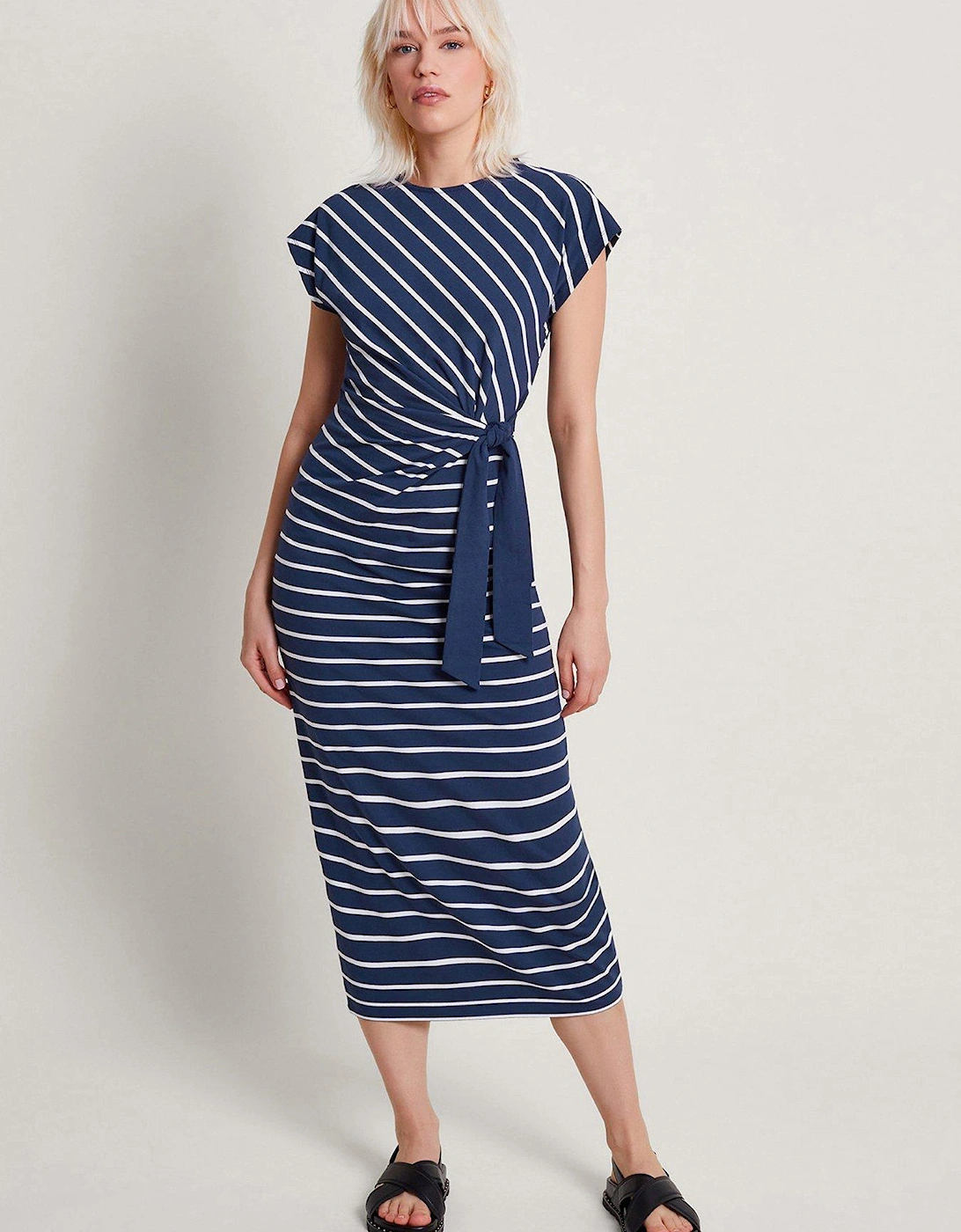 Sanya Stripe Tie Dress Blue, 2 of 1