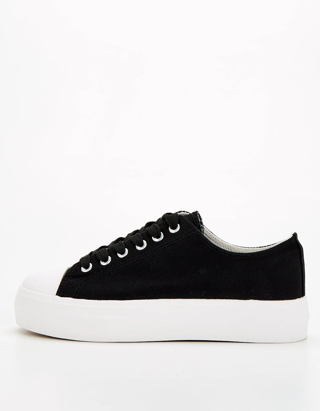Extra Wide Fit Canvas Lace Up Trainer, 2 of 1