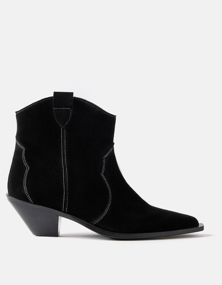 Gae Black Suede Ankle Boots