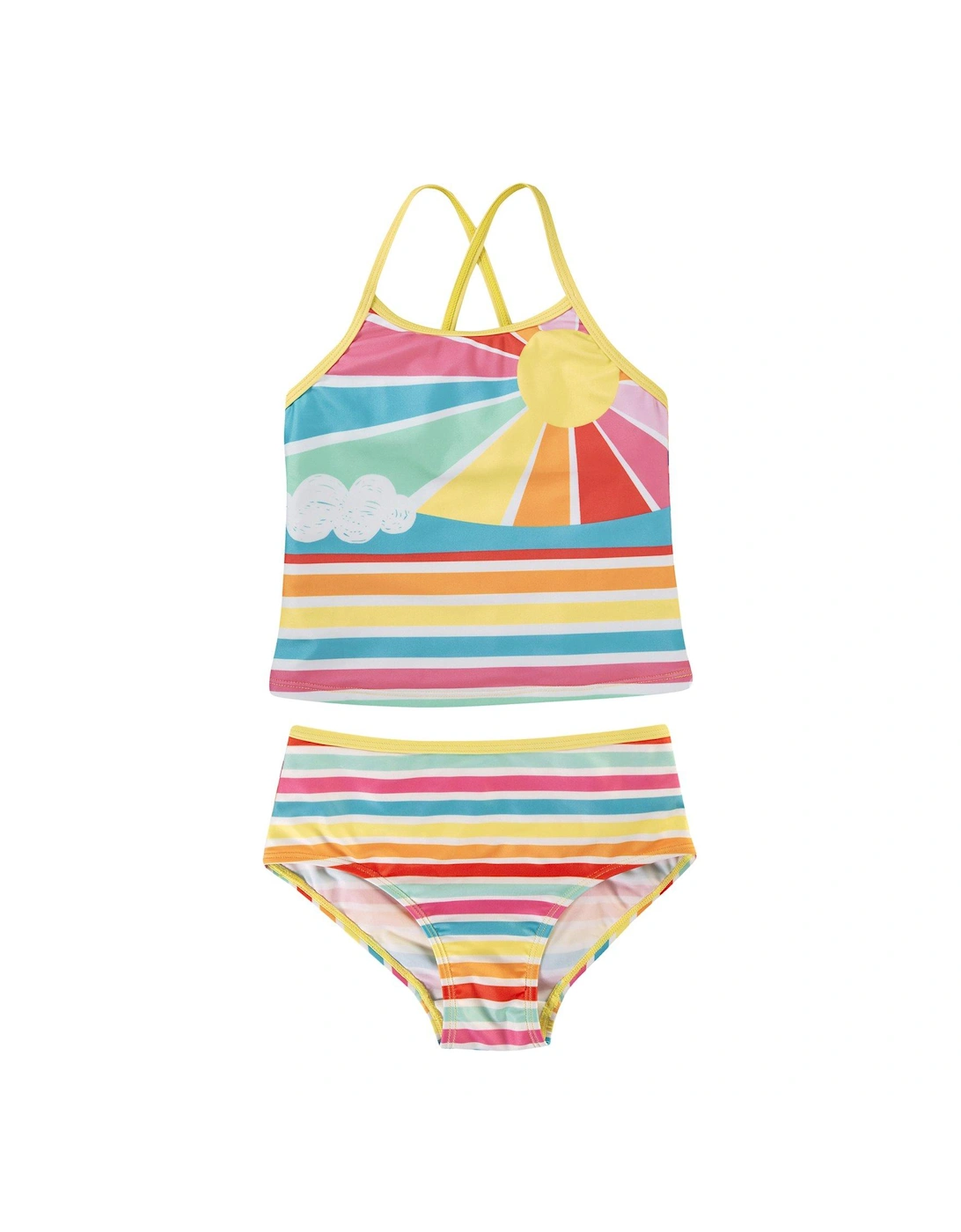 Girls Seaside Stripe Rainbow Kiri Tankini - Multi, 2 of 1