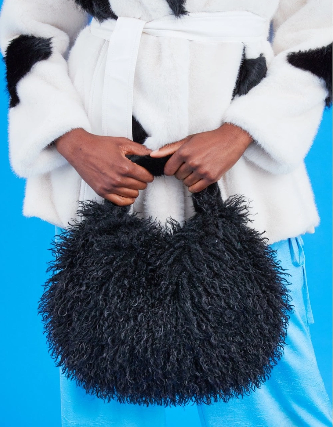 Bamboo Eco Faux Fur Bag, 2 of 1