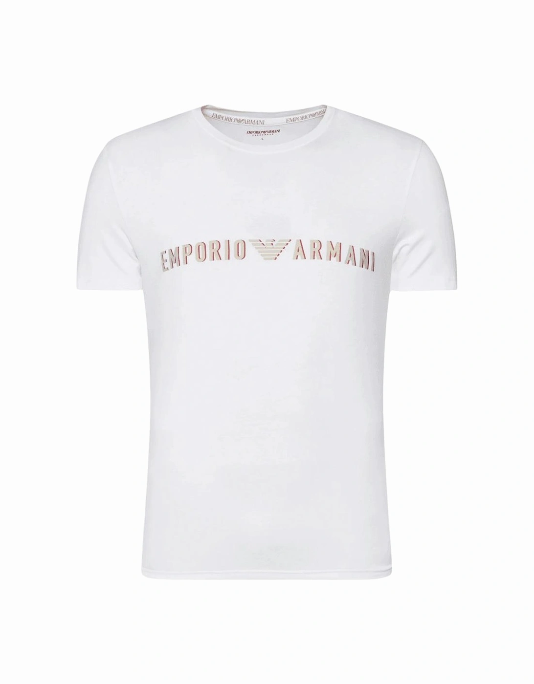 Cotton Print Logo Round Neck White T-Shirt, 3 of 2