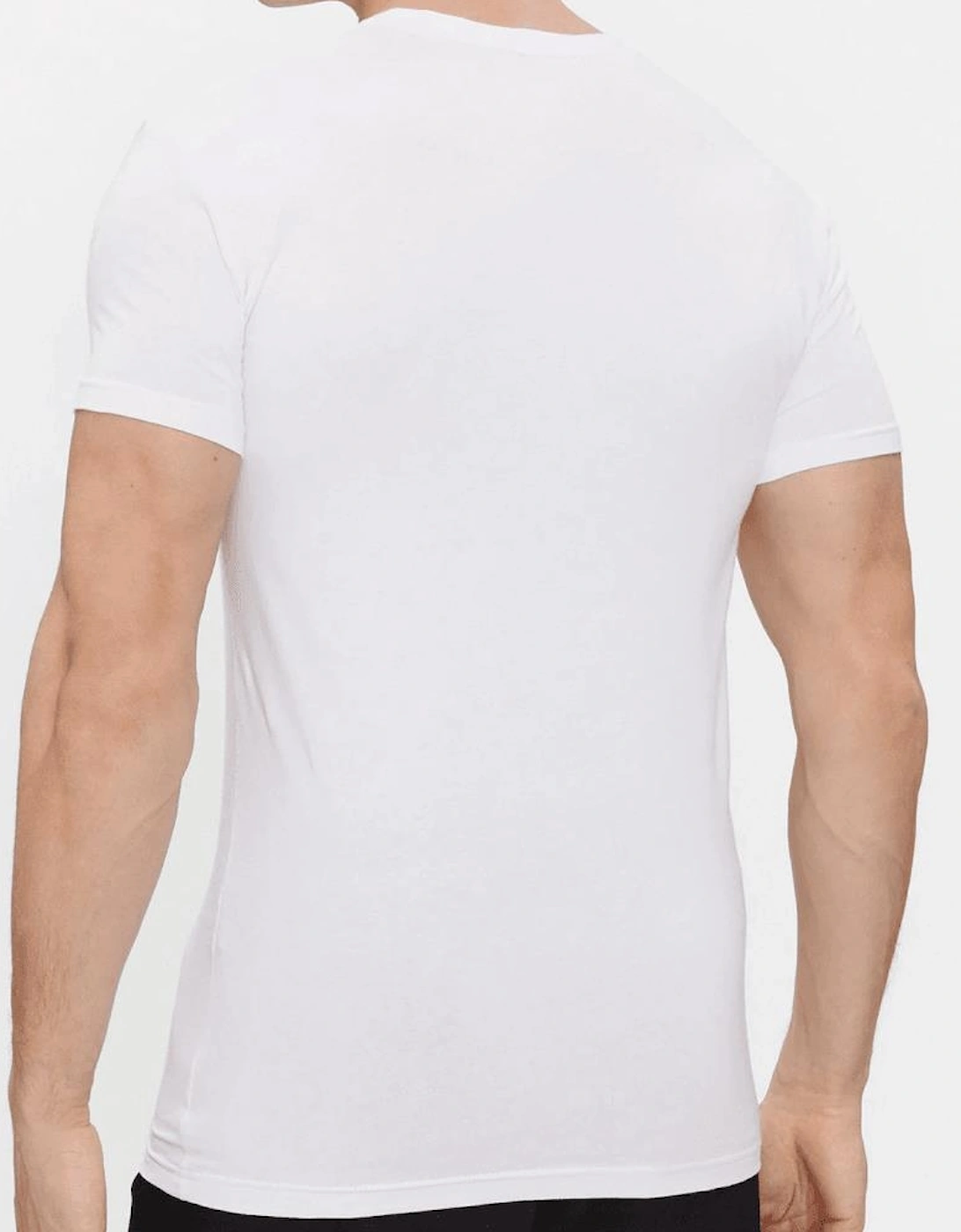 Cotton Print Logo Round Neck White T-Shirt