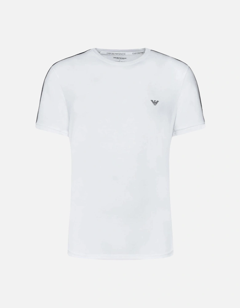 Cotton Tape Logo Round Neck White T-Shirt