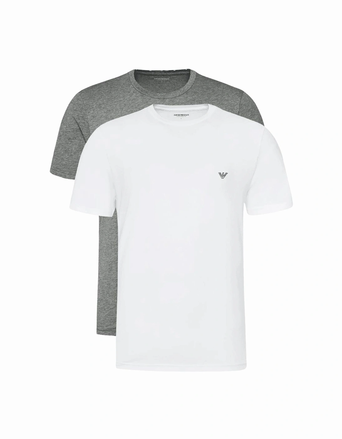 Cotton 2-Pack Round Neck Eagle Logo Grey/White T-Shirt, 2 of 1