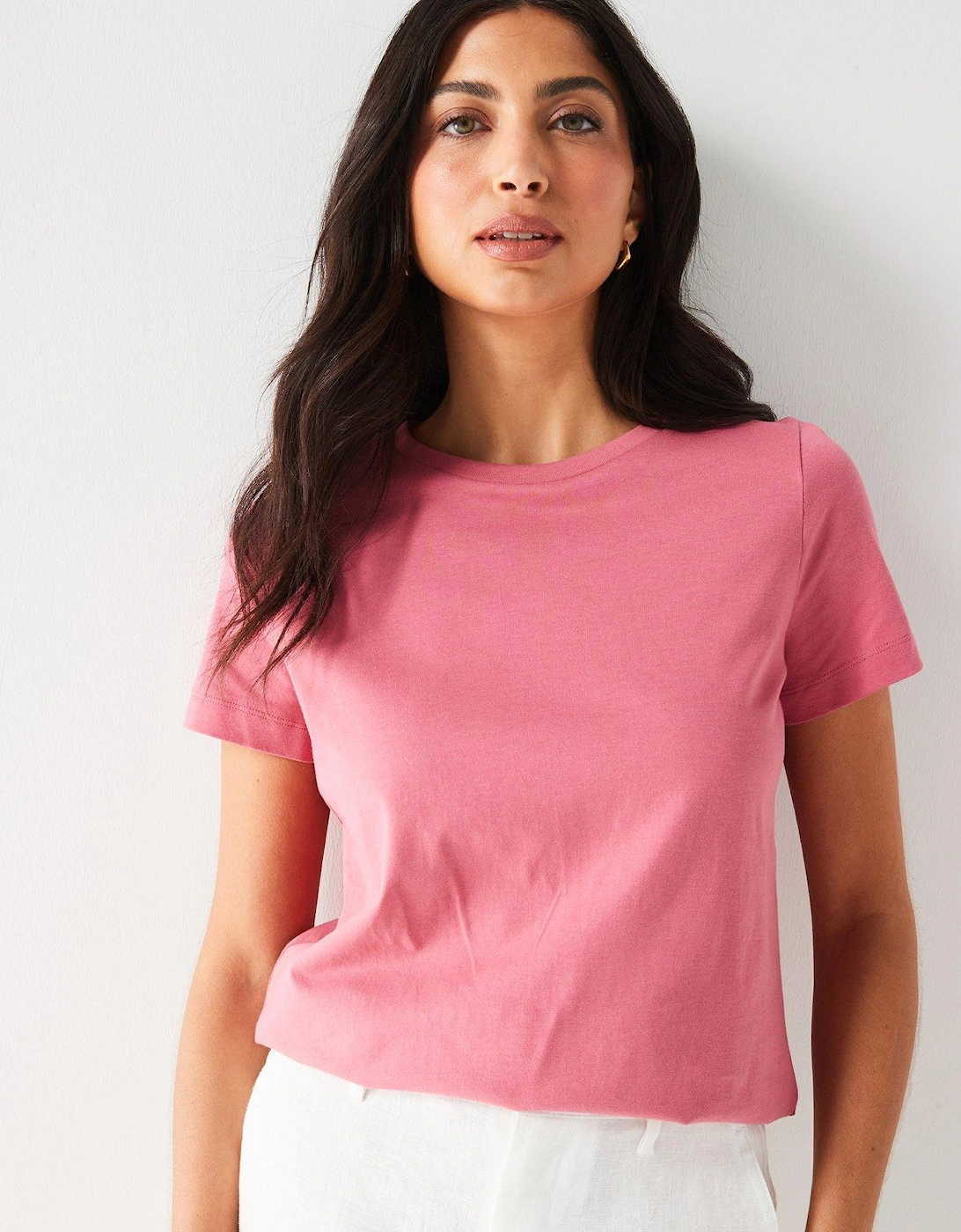 The Essential Crew Neck T-Shirt - Pink, 7 of 6