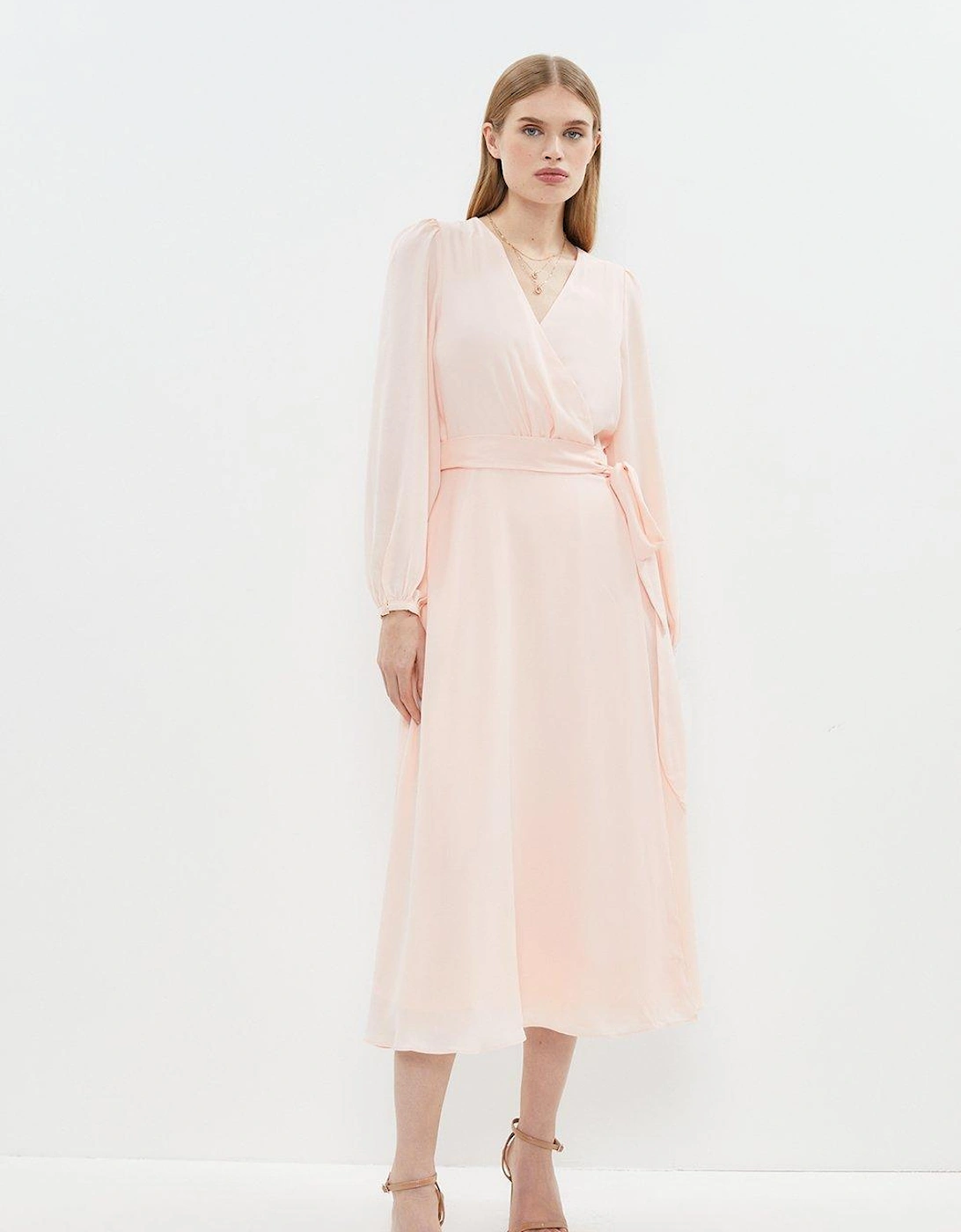 Belted Midi Wrap Dress, 5 of 4