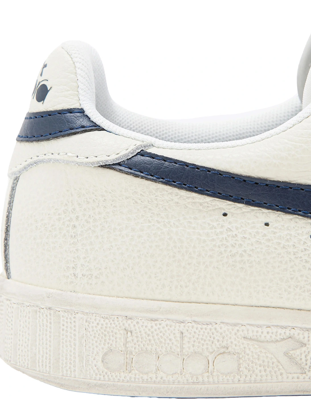 Mens Game Low Waxed Trainers (White/Blue)