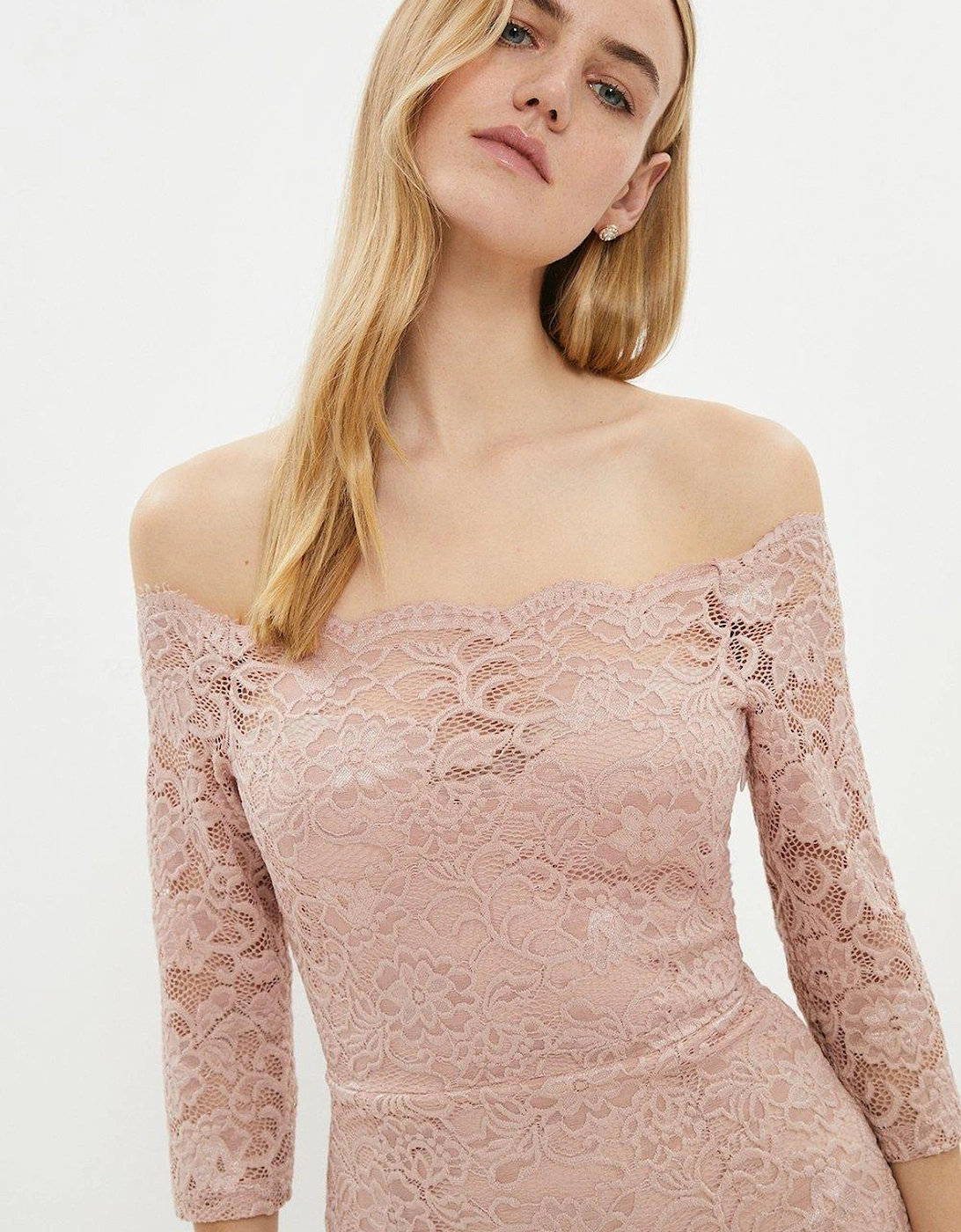 Bardot Lace Midi Dress