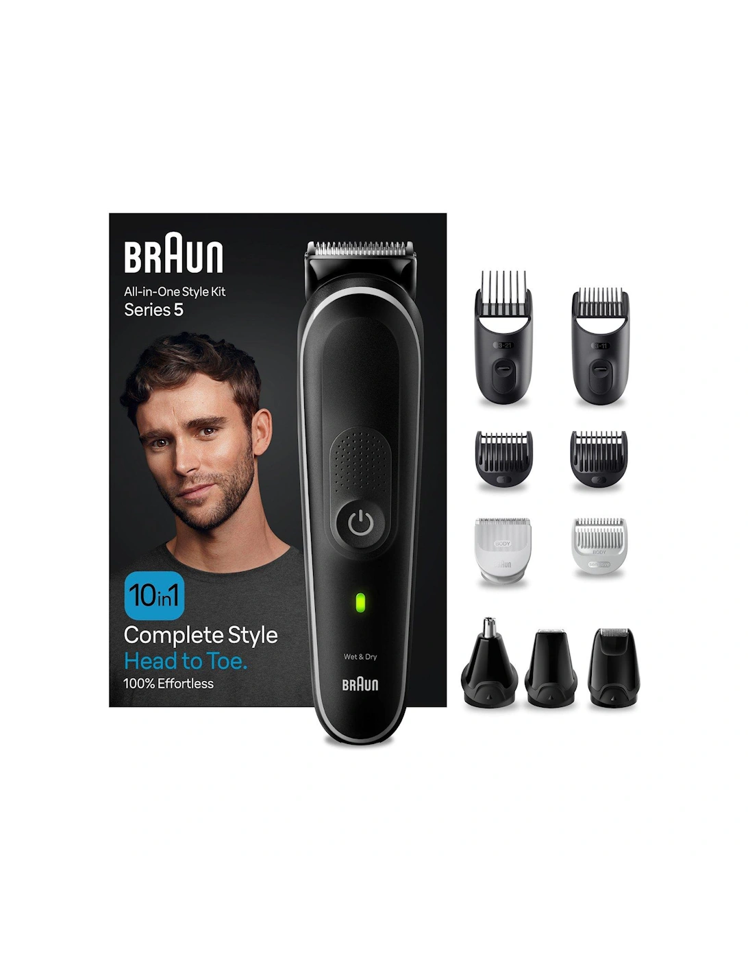All-In-One Style Kit Series 5 MGK5440, 10-in-1 Kit For Beard, Hair, Manscaping & More