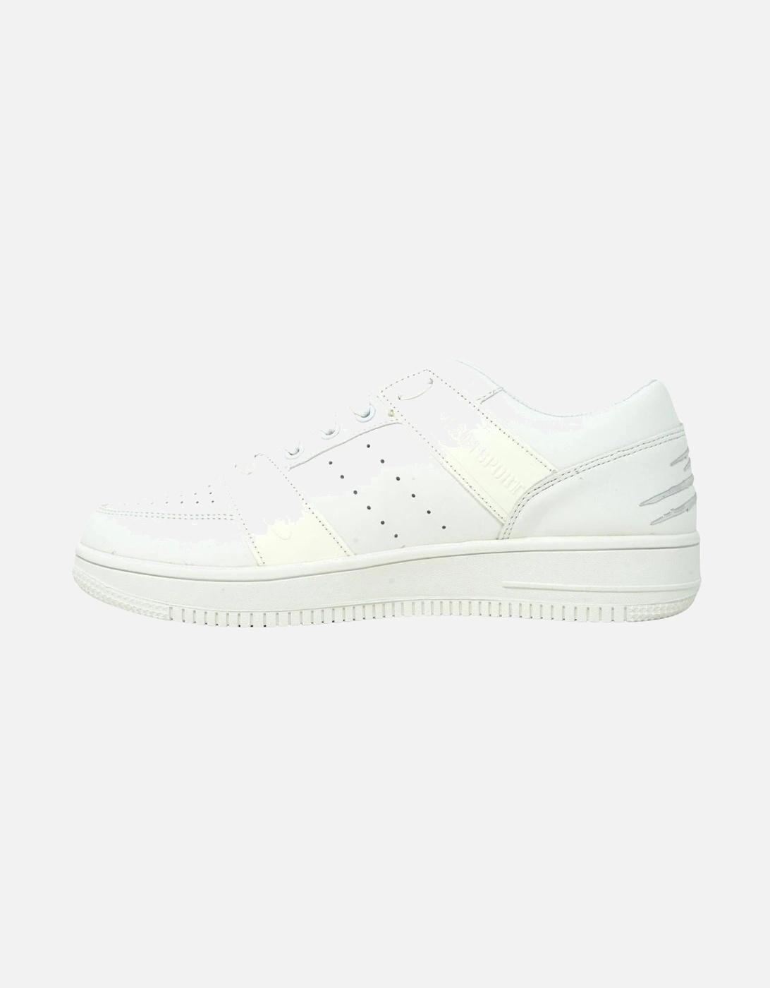 Plein Sport Silver Claw Scratch Logo White Sneakers