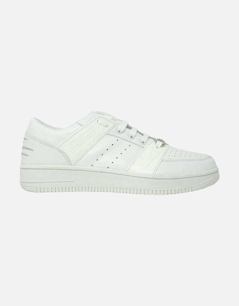 Plein Sport Silver Claw Scratch Logo White Sneakers