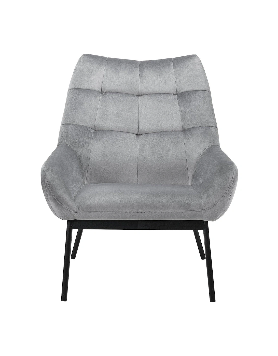 Lucerne Velvet Chair - Grey