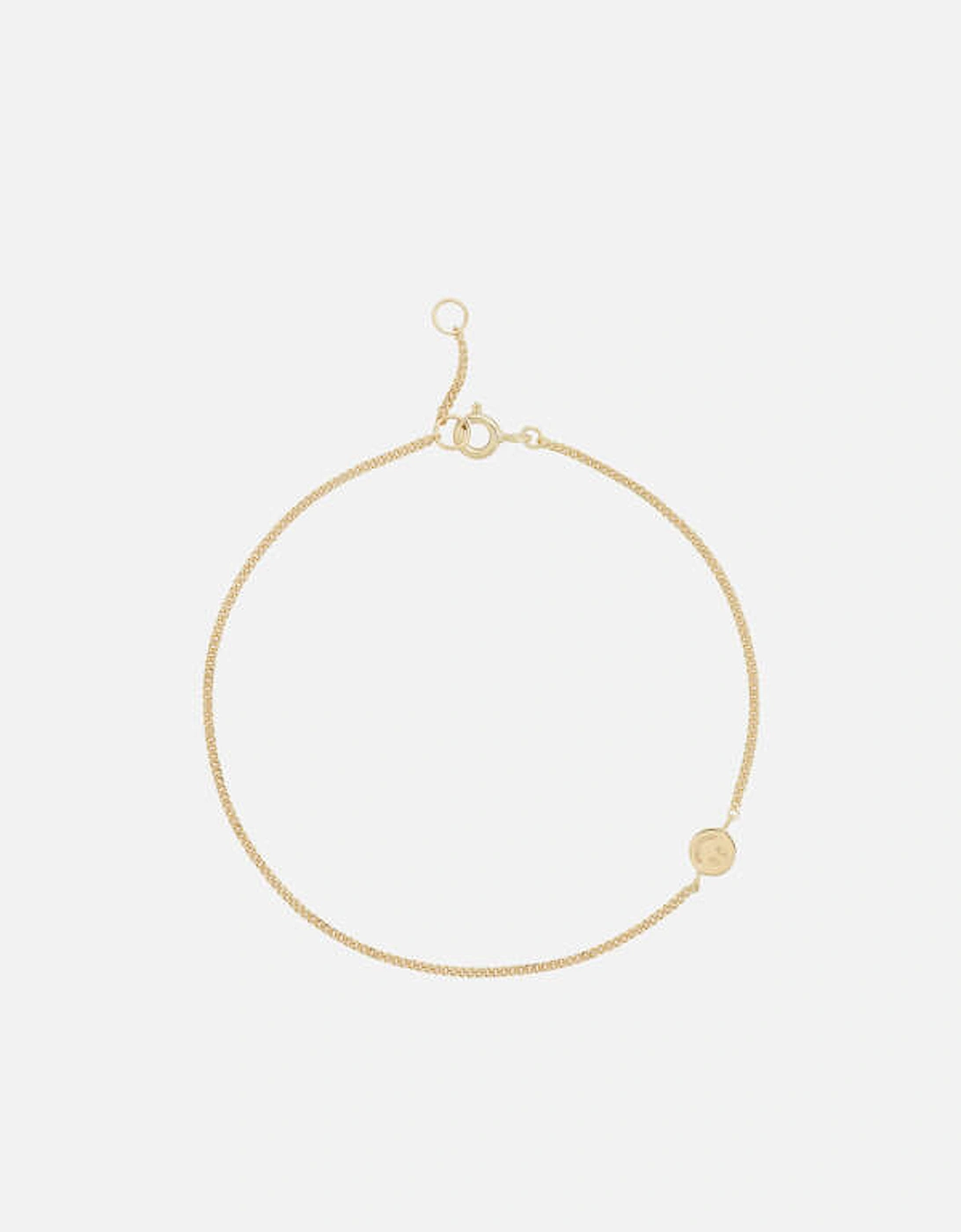 Smiley Gold Plated Sterling Silver Bracelet, 2 of 1