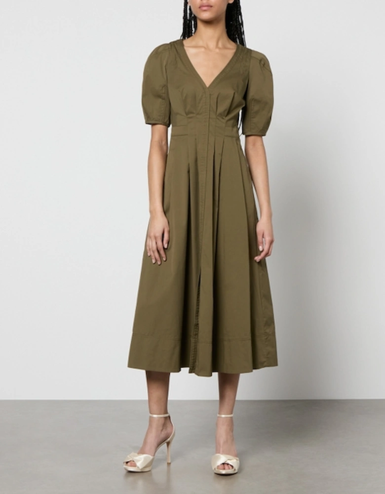 Ledra Cotton-Blend Midi Dress