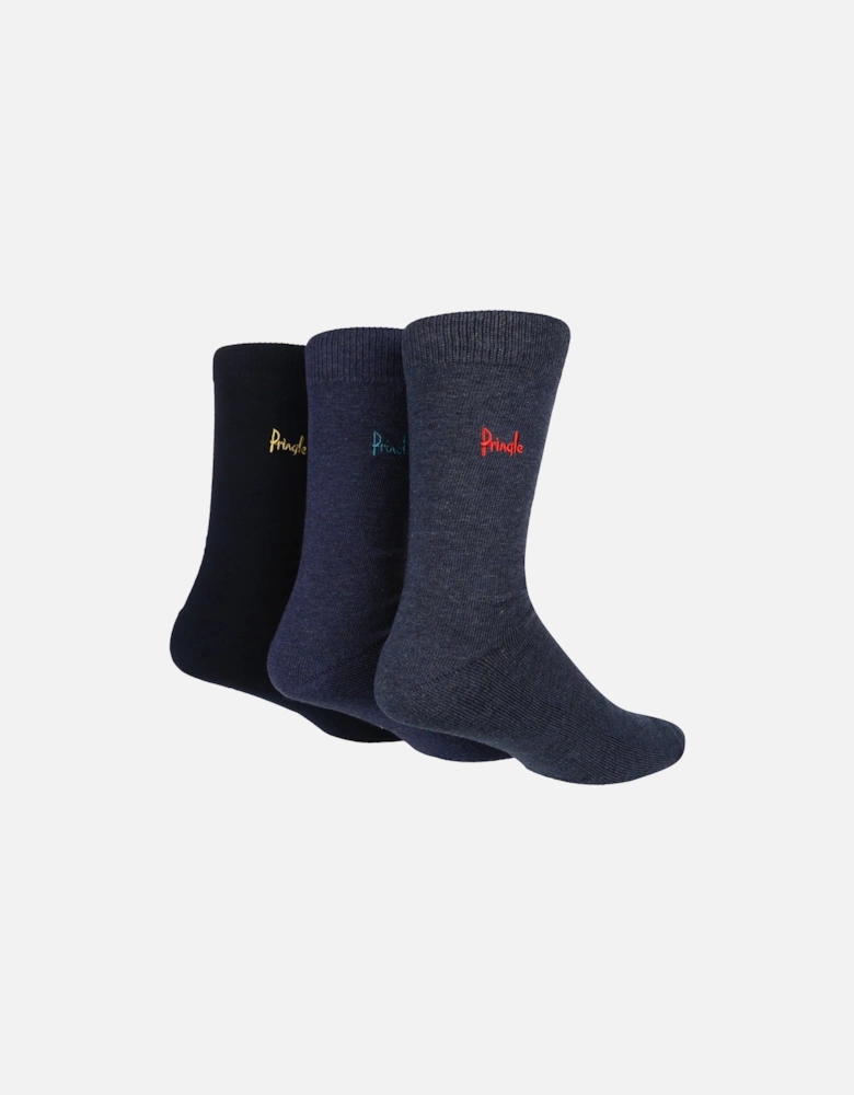 3 PAIR MENS HALF CUSHIONED SOCKS WITH ARCH SUPPORT