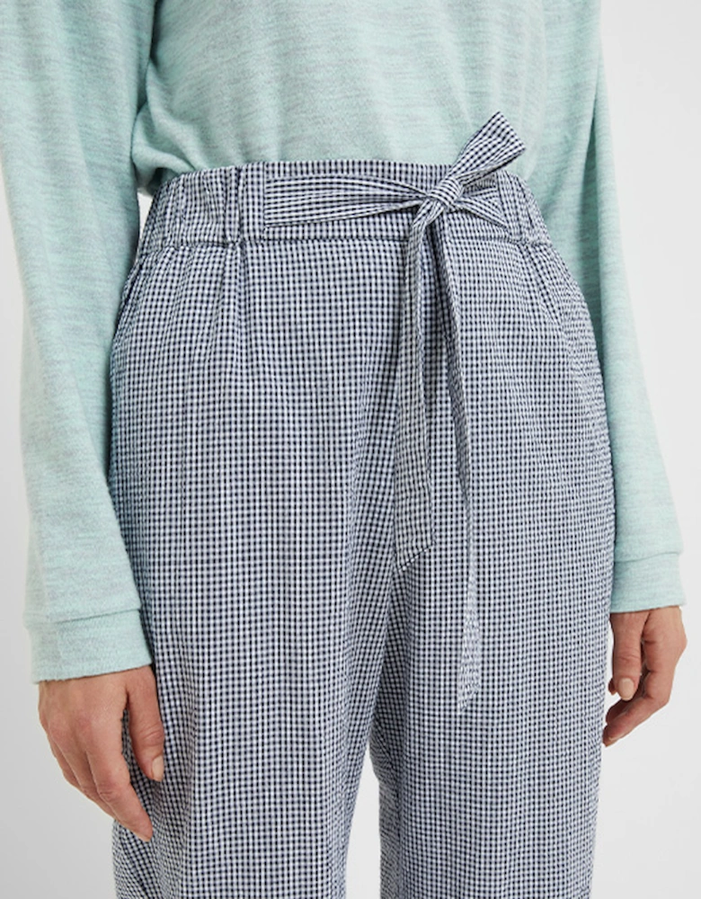 Great Plains Women's Salerno Gingham Trousers Navy White