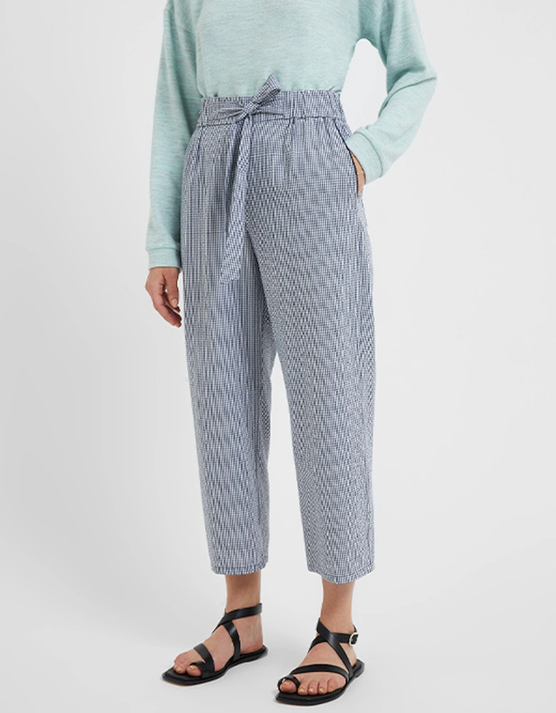 Great Plains Women's Salerno Gingham Trousers Navy White