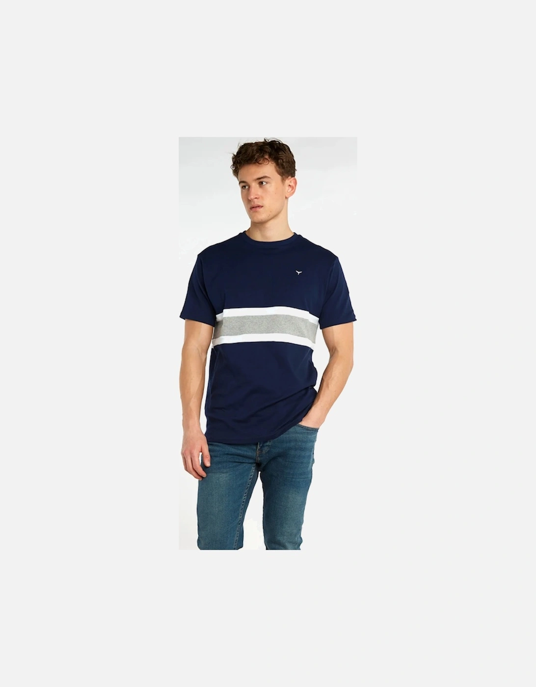 Men's Morston T-Shirt Navy/White/Grey, 5 of 4