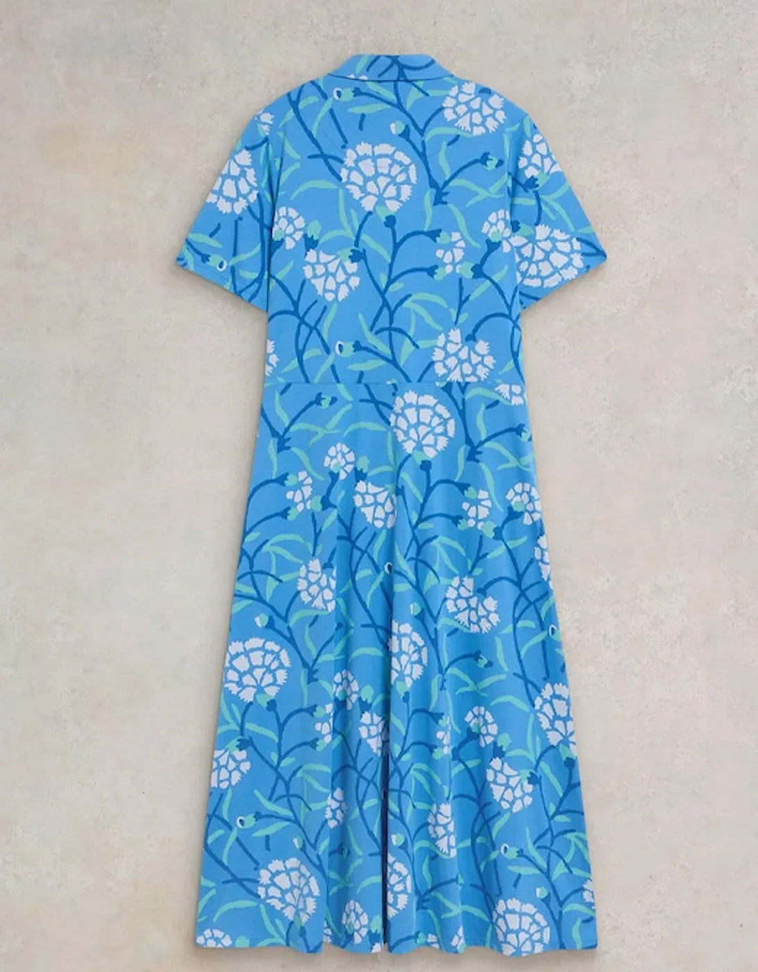Women's Rua Jersey Shirt Dress Petite Blue Multi