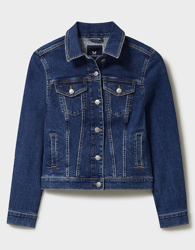 Women's Denim Western Jacket Mid Wash