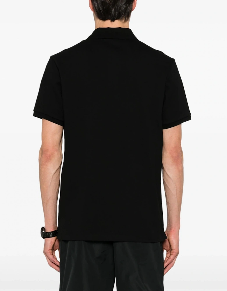 Branded Placket Polo Shirt Black