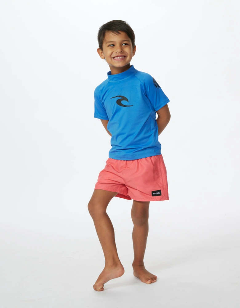 Rip Curl Kids Brand Wave Short Sleeve Rash Vest