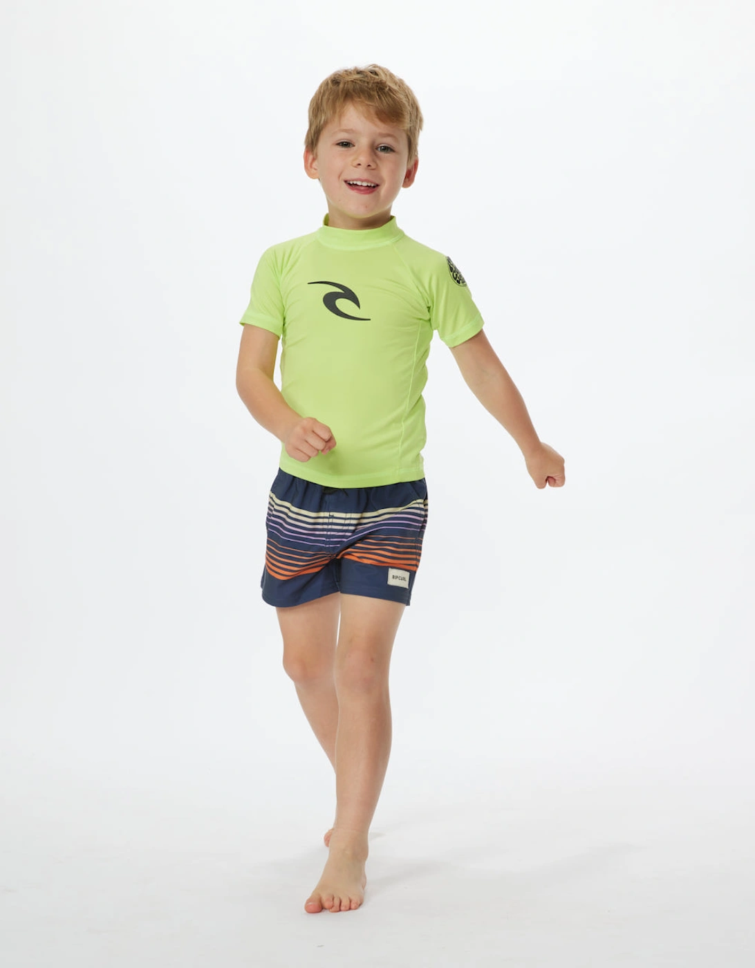 Rip Curl Kids Brand Wave Short Sleeve Rash Vest, 2 of 1