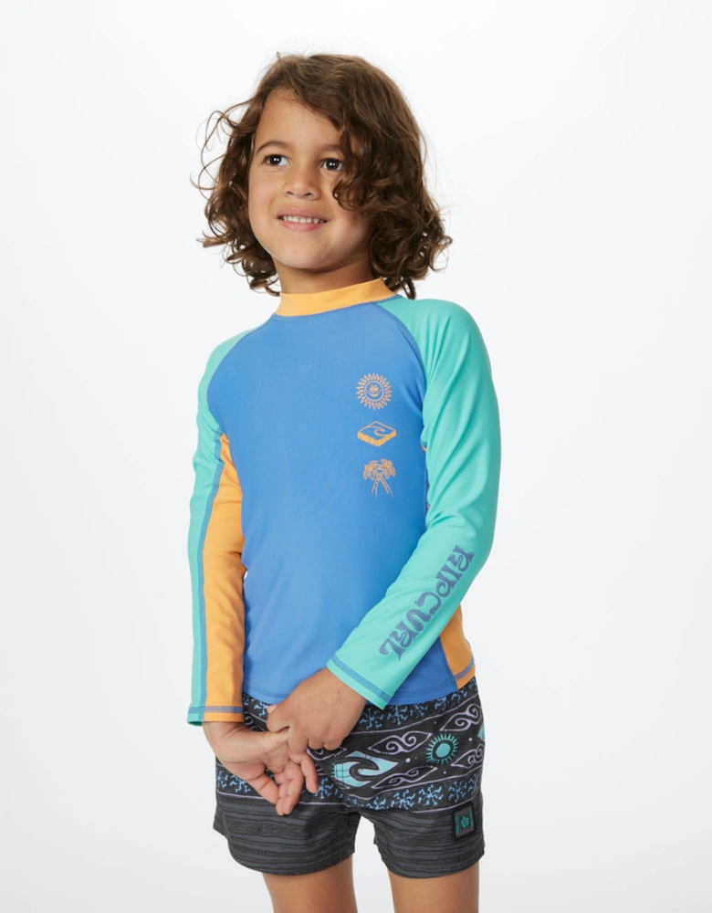 Rip Curl Kids Mystic Waves Long Sleeve Rash Vest