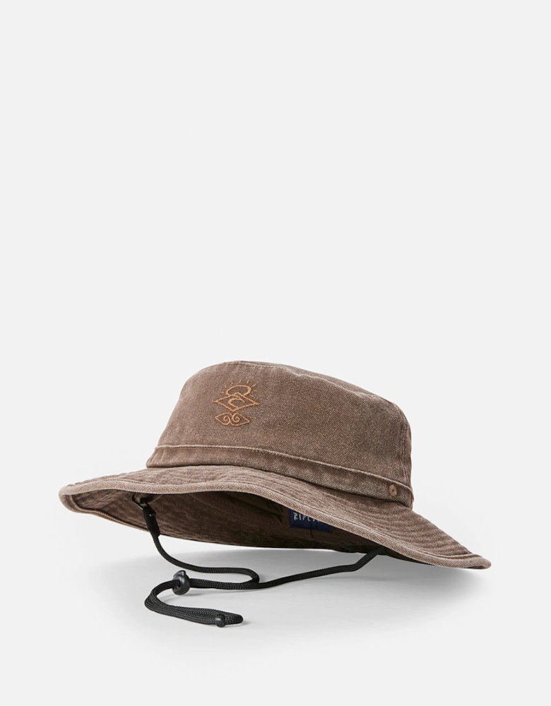 Rip Curl Mens Searchers Mid Brim Bucket Hat - Chocolate Brown