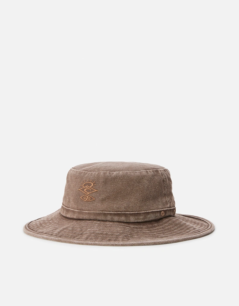 Rip Curl Mens Searchers Mid Brim Bucket Hat - Chocolate Brown