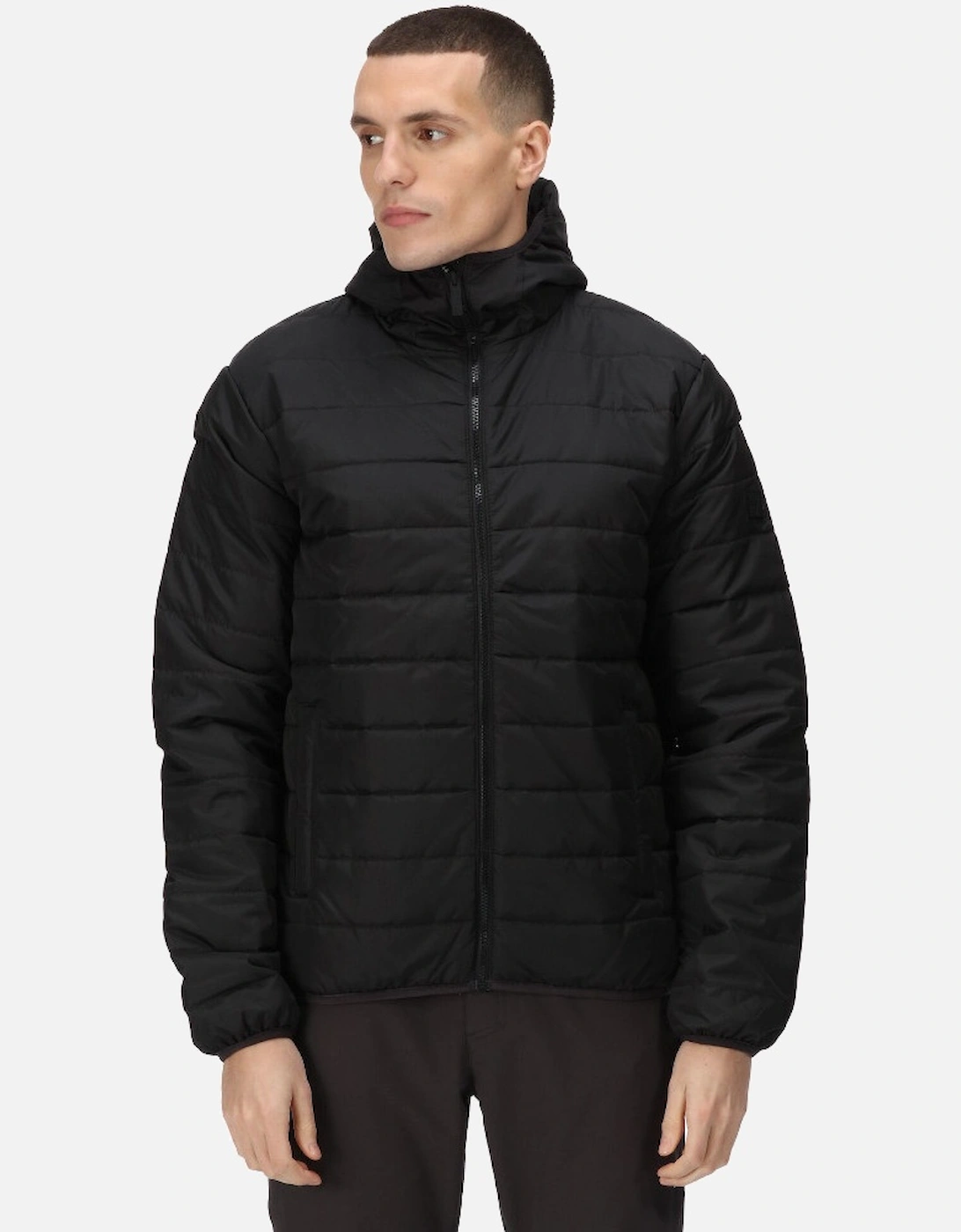 Mens Helfa Insulated Warm Quilted Hooded Jacket, 5 of 4