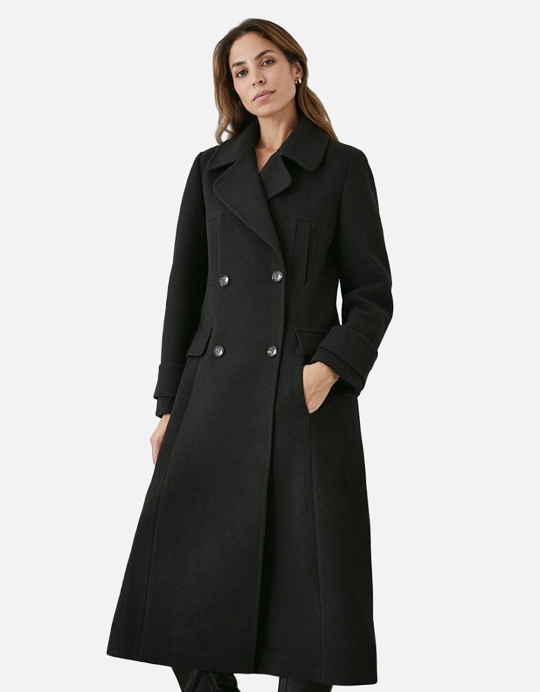 Womens/Ladies Longline Double-Breasted Oversized Coat, 5 of 4