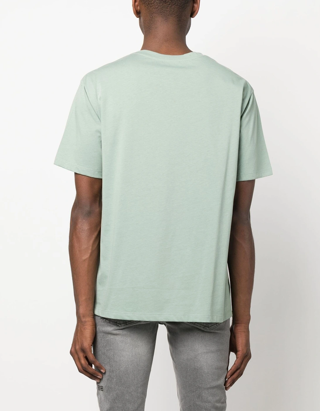 Paris Print Logo T-Shirt in Aqua Green