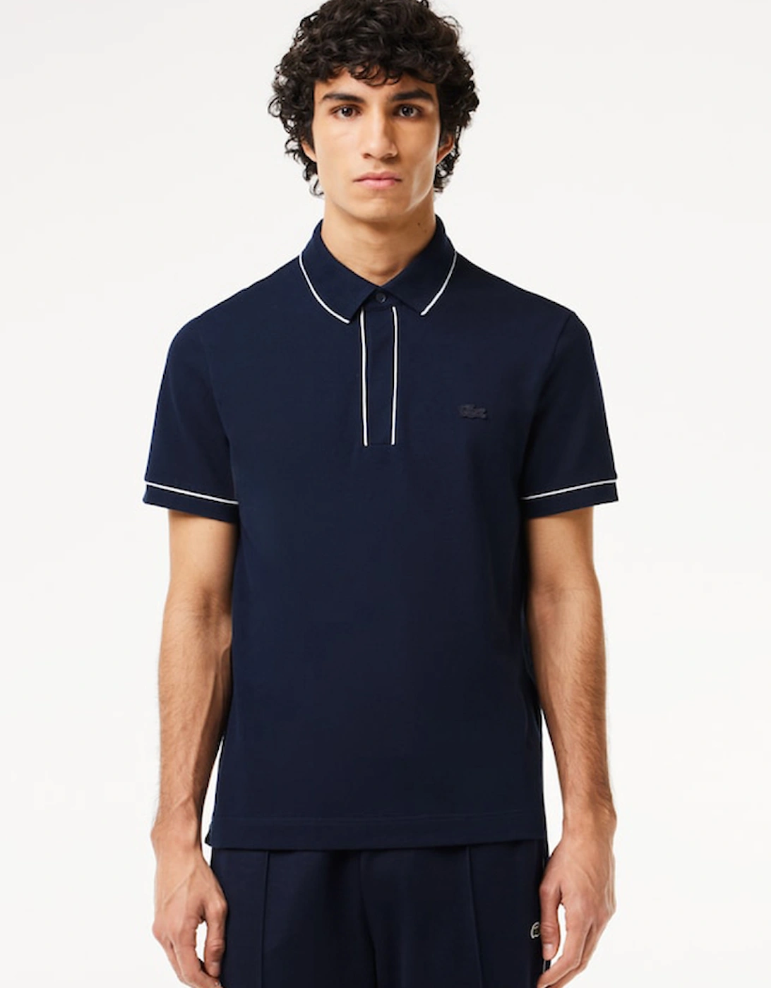Men's Smart Paris Stretch Cotton Contrast Trim Polo Shirt, 4 of 3