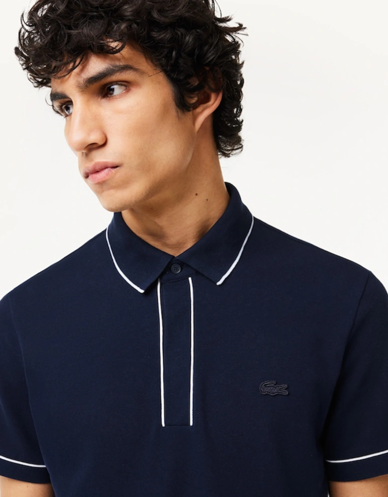 Men's Smart Paris Stretch Cotton Contrast Trim Polo Shirt