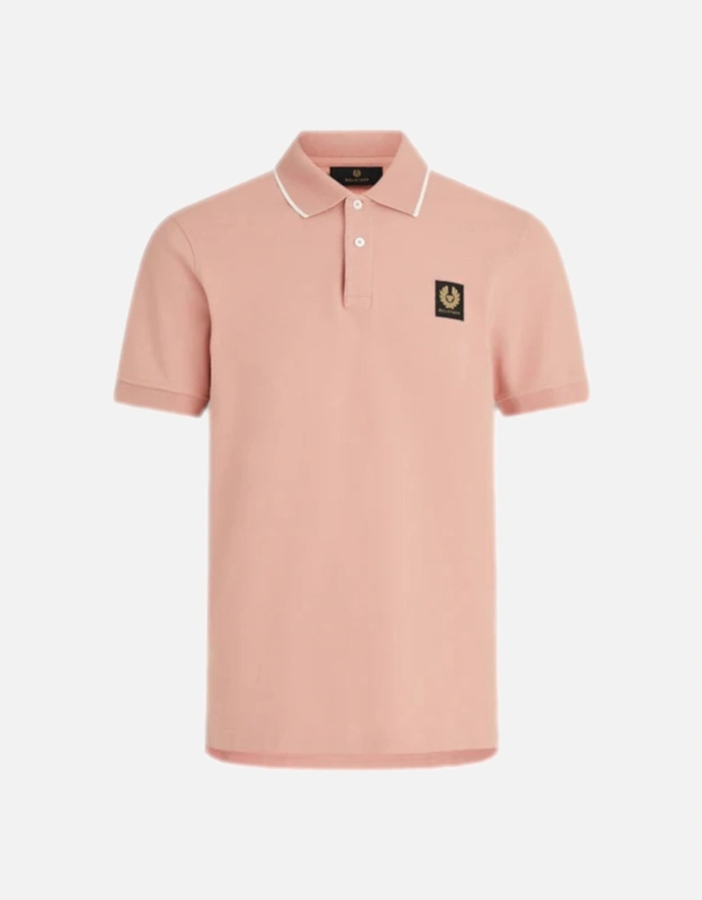 Tipped polo Rust Pink