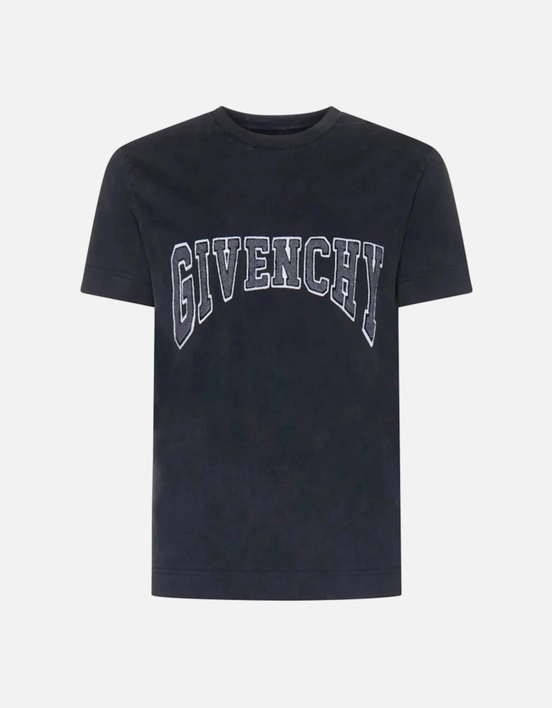 Embroidered Logo Patch T-Shirt in Black