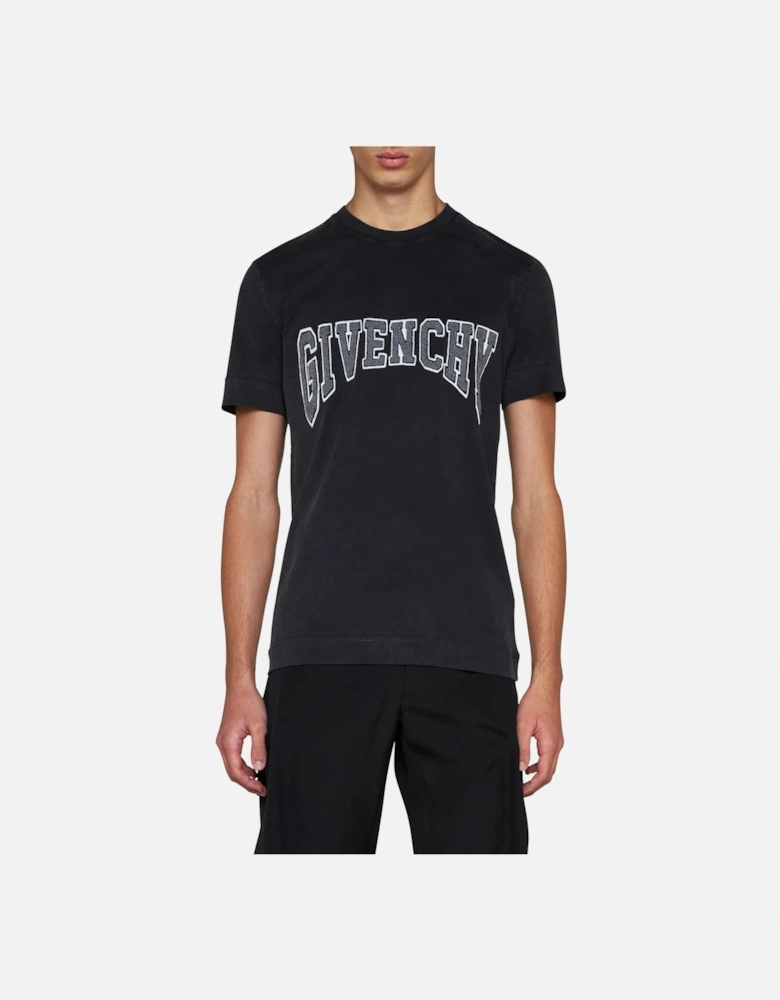 Embroidered Logo Patch T-Shirt in Black