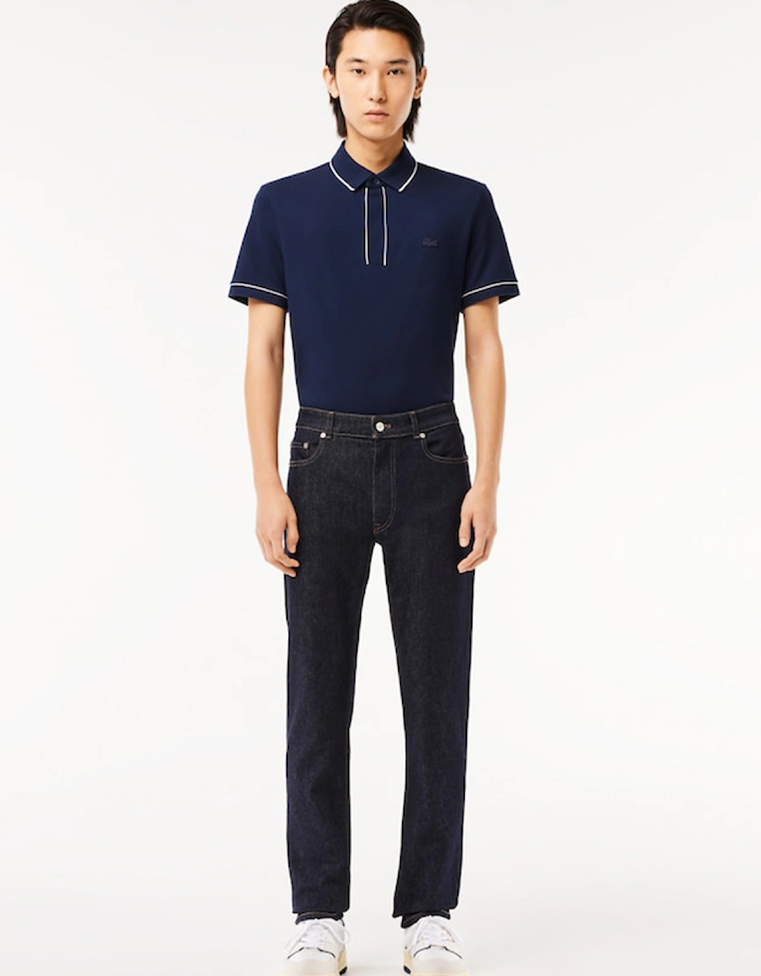 Lacoste Men's Slim Fit Stretch Cotton Denim Jeans - Blue - Size: 32" 32"
