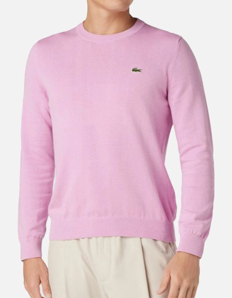 Men's Regular Fit Cotton Blend Jersey Crew Neck Sweater