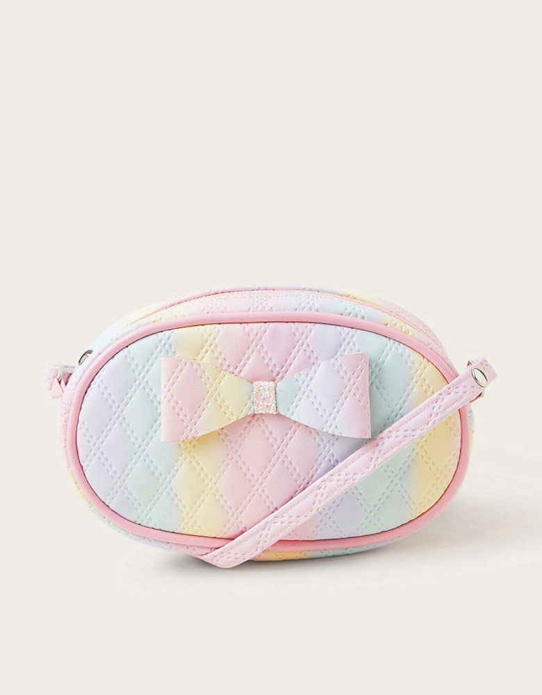 Girls Rainbow Quilted Bag - Multi