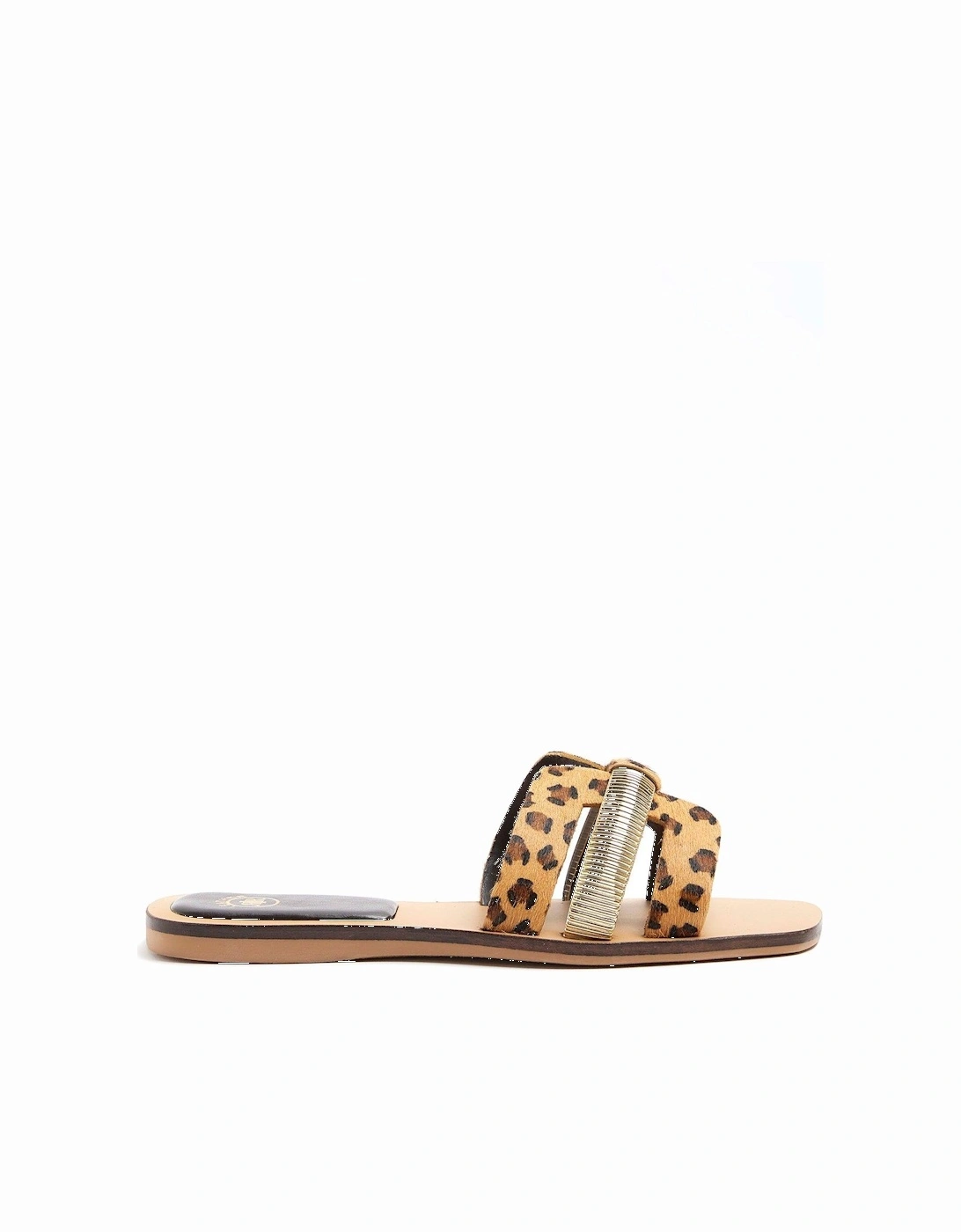 Cut Out Leather Sandal - Dark Beige, 2 of 1
